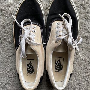 Black and white vans